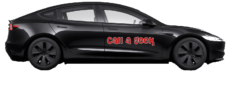 The Call a Geek car